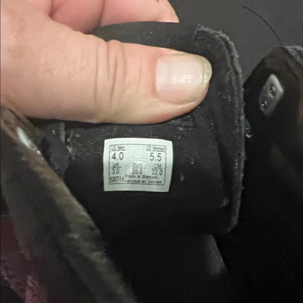 Vans High-Top Sneakers in Black with Burgundy Stripe - Picture 7 of 7